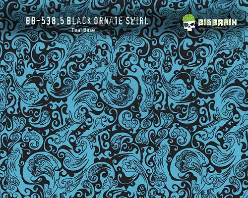 538.5 Black Ornate Swirl