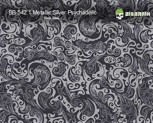 542.1 Metallic Silver Psychadelic