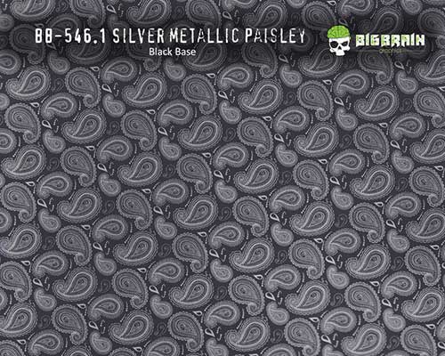 546.1 Silver Metallic Paisley