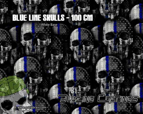 Blue Line Skulls - 100CM