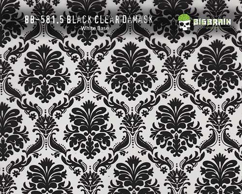 581.5 Black Clear Damask