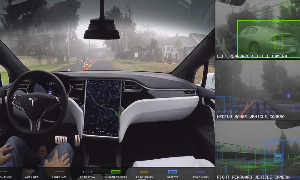 Tesla autonomous self driving vision sensors 1000x600